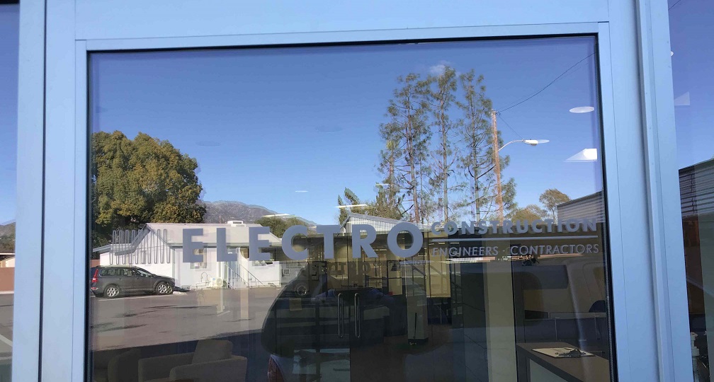 You are currently viewing Vinyl Window Graphics for Electro Construction in Altadena