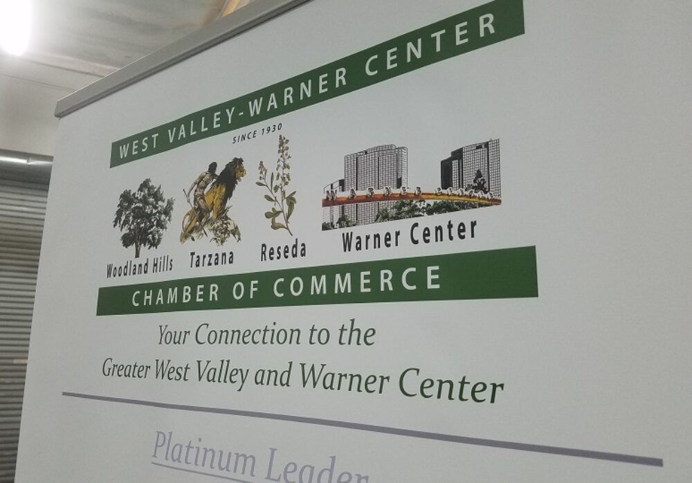 Pop-Up Banner for West Valley-Warner Center Chamber of Commerce