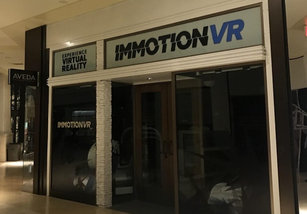 Store Front Lettering for Immotion VR in Thousand Oaks