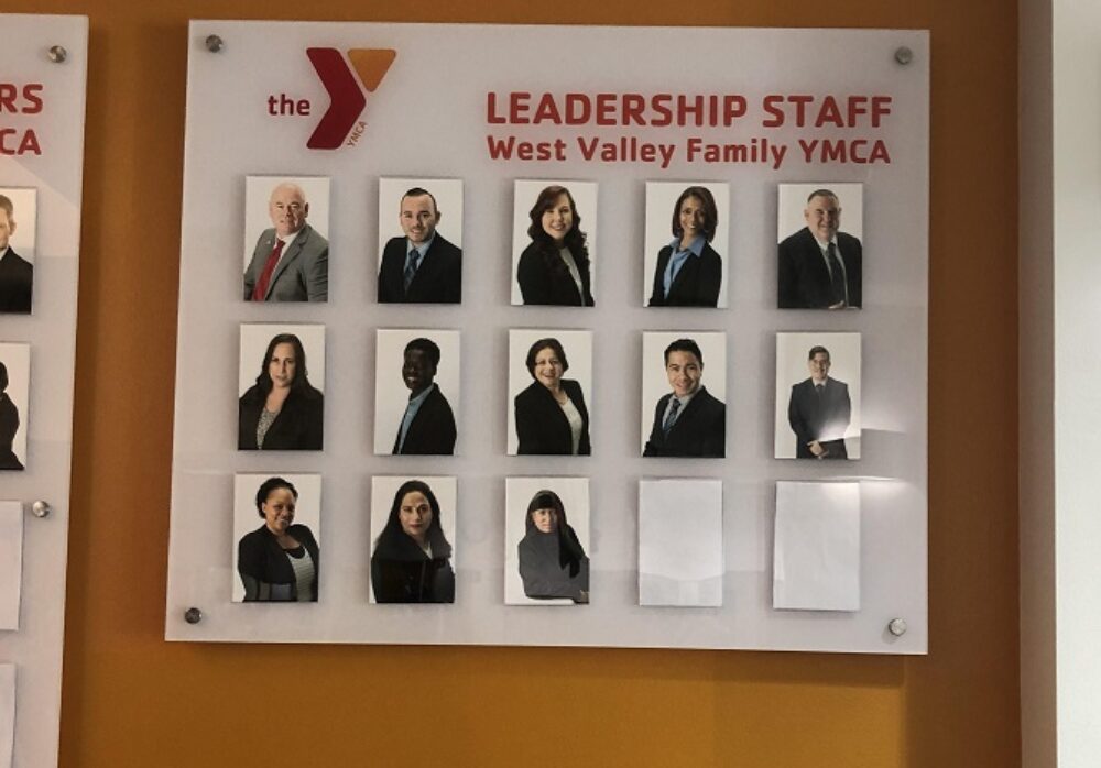 Acrylic Panel Photo Holder for West Valley YMCA