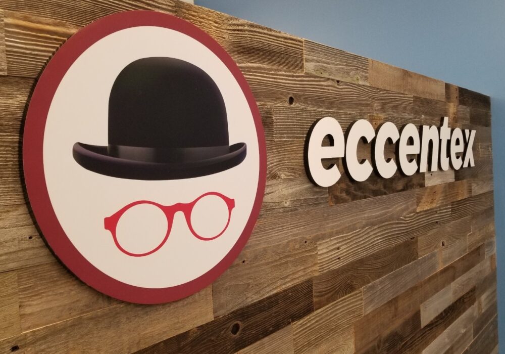 Lobby Sign for Eccentex in Culver City