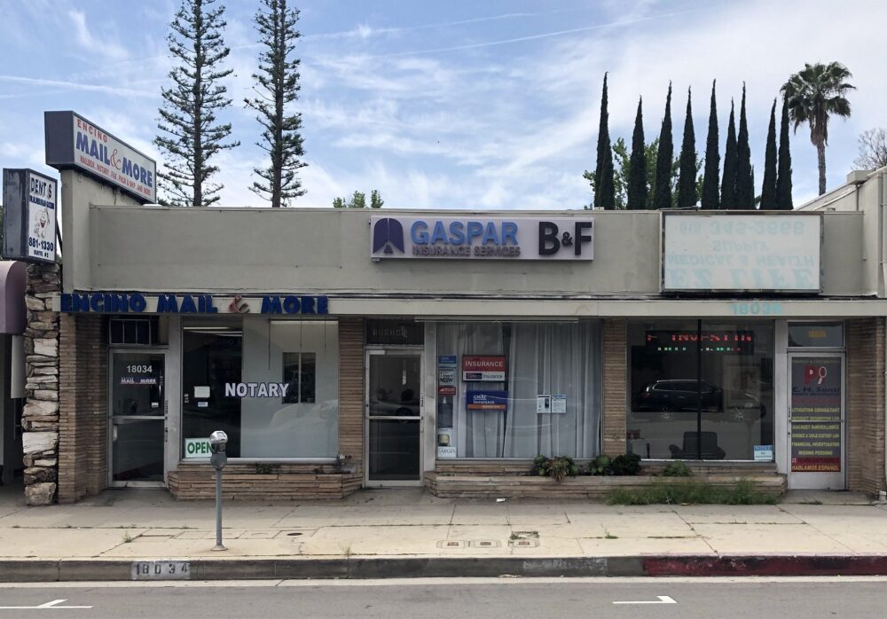 Gaspar Insurance Services / B&F Storefront Sign in Woodland Hills