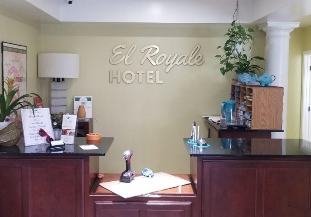 Lobby Sign for El Royale Hotel in Studio City