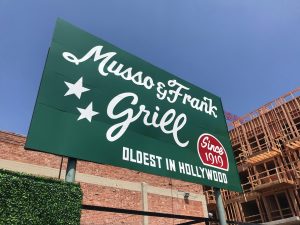 Read more about the article Hand-Painted Metal Sign for Musso & Frank Grill
