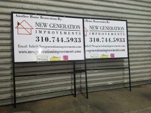 Read more about the article Custom Metal Signage with H Frames for New Generation Home Improvements in Encino