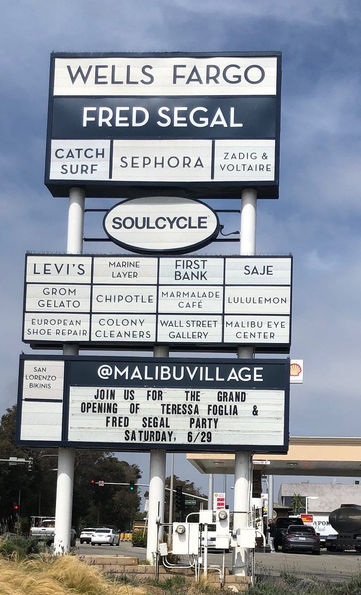 outdoor sign company on Pylon Sign Insert For Catch Surf In Malibu Premium Solutions