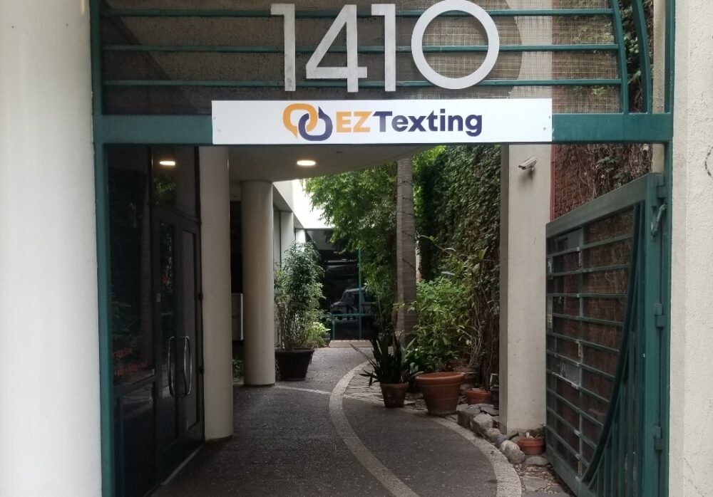 New Signs for New Names: Metal Sign for EZ Texting in Santa Monica