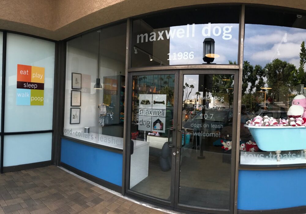 High-End Window Graphics for Maxwell Dog in Studio City