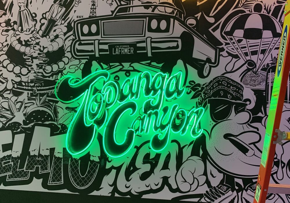 Topanga Canyon Neon Sign for Jungle Boys in Los Angeles