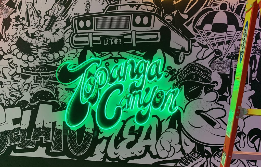 Topanga Canyon Neon Sign for Jungle Boys Los Angeles