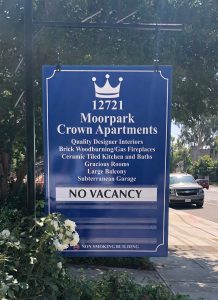 Read more about the article Real Estate Signage for Moorpark Crown Apartments in Studio City