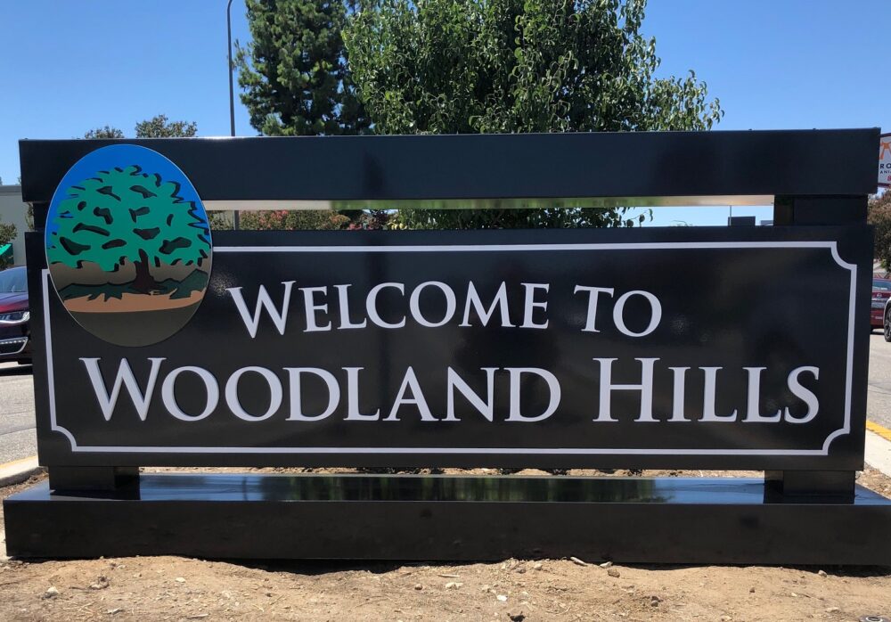 Welcome to Woodland Hills Monument Sign