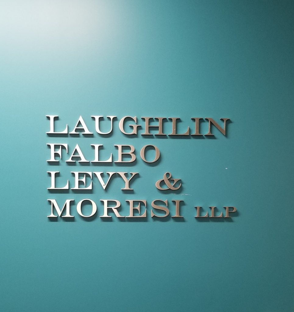 Office Lobby Sign for Laughlin, Falbo, Levy & Moresi in Glendale ...