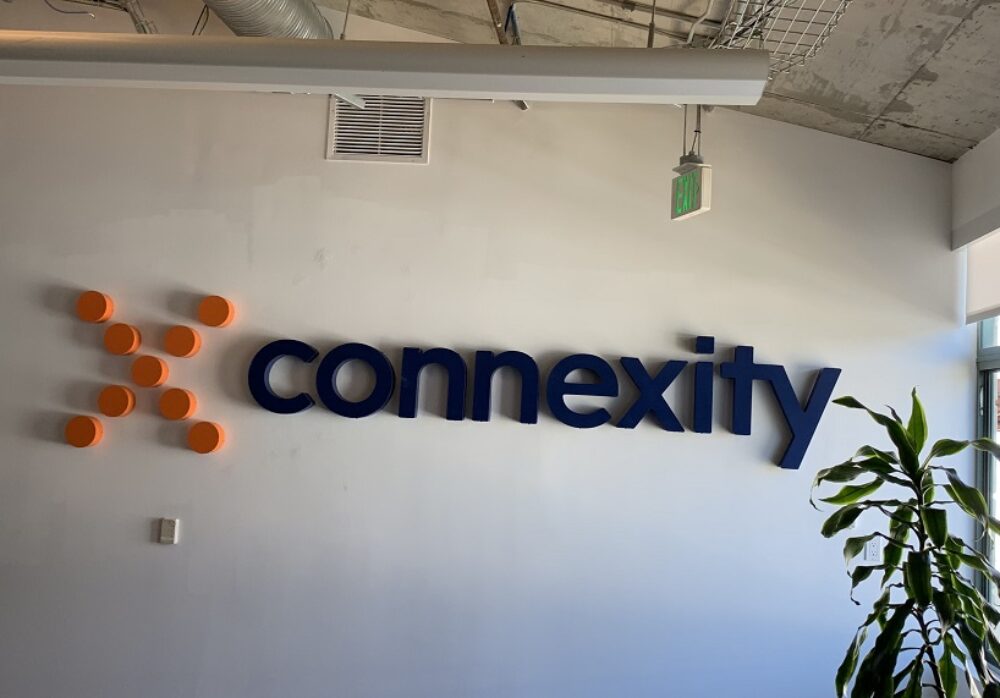 Fabricated Metal Lobby Sign for Connexity in Santa Monica