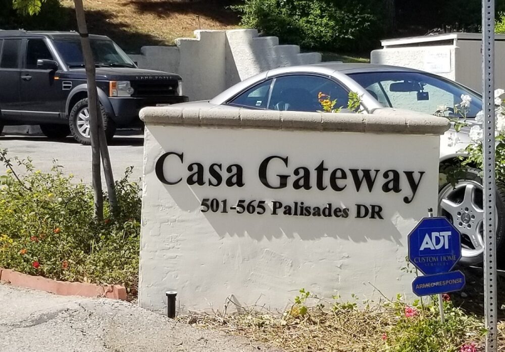 Monument Sign for Casa Gateway in Pacific Palisades