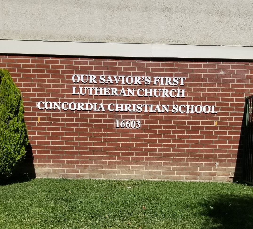 You are currently viewing Address Sign for Concordia Christian School in Granada Hills