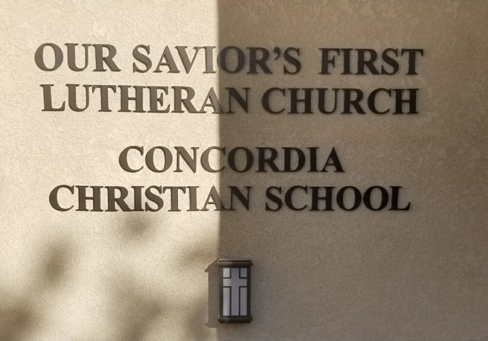 Dimensional Letters for Concordia Christian School in Granada Hills
