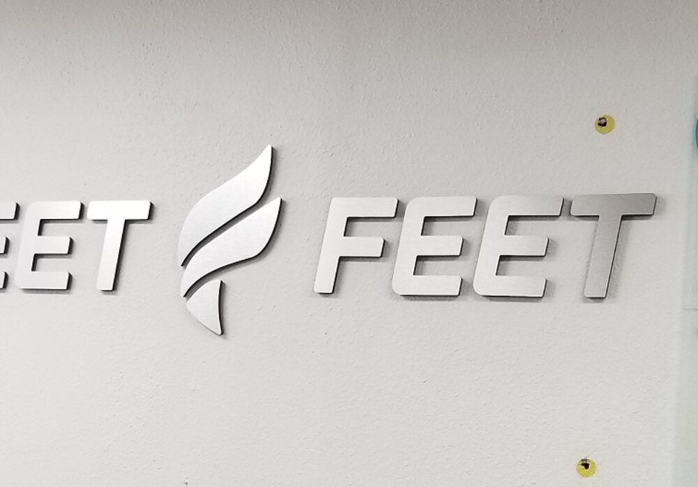 Gym Lobby Sign for Fleet Feet in Encino