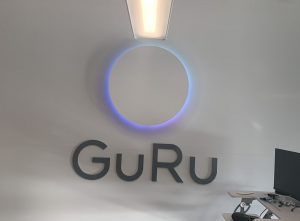Read more about the article Illuminated Lobby Sign for Guru in Pasadena