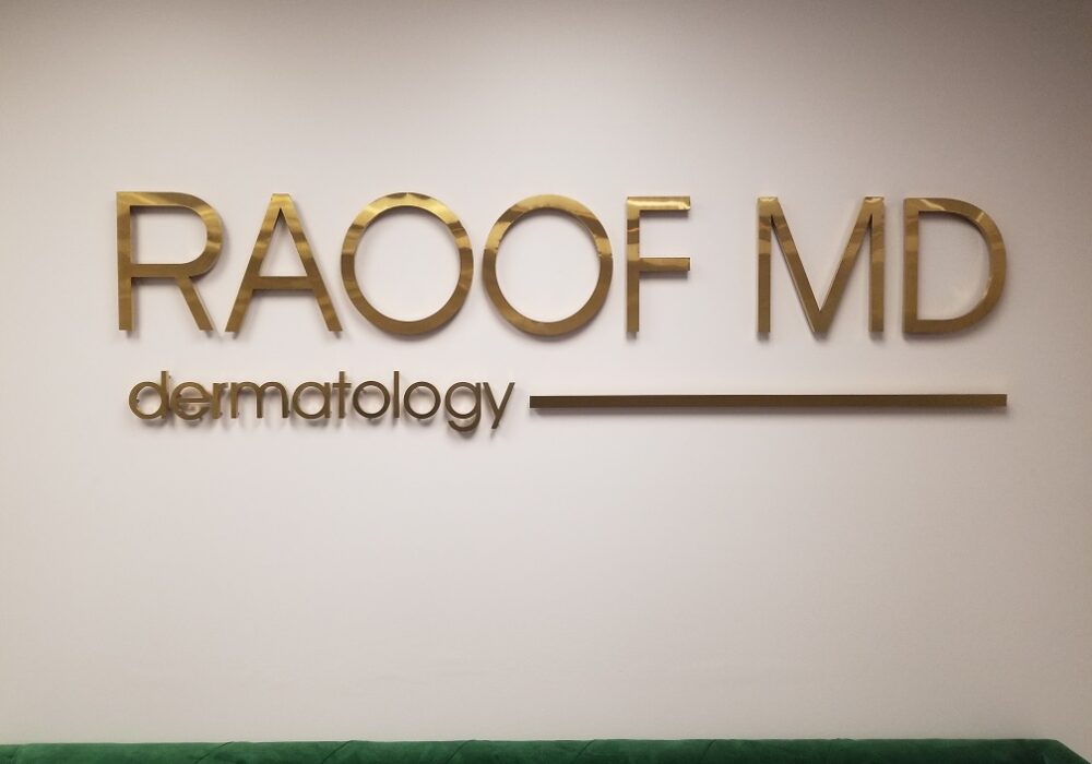 Clinic Lobby Sign for Raoof in Encino