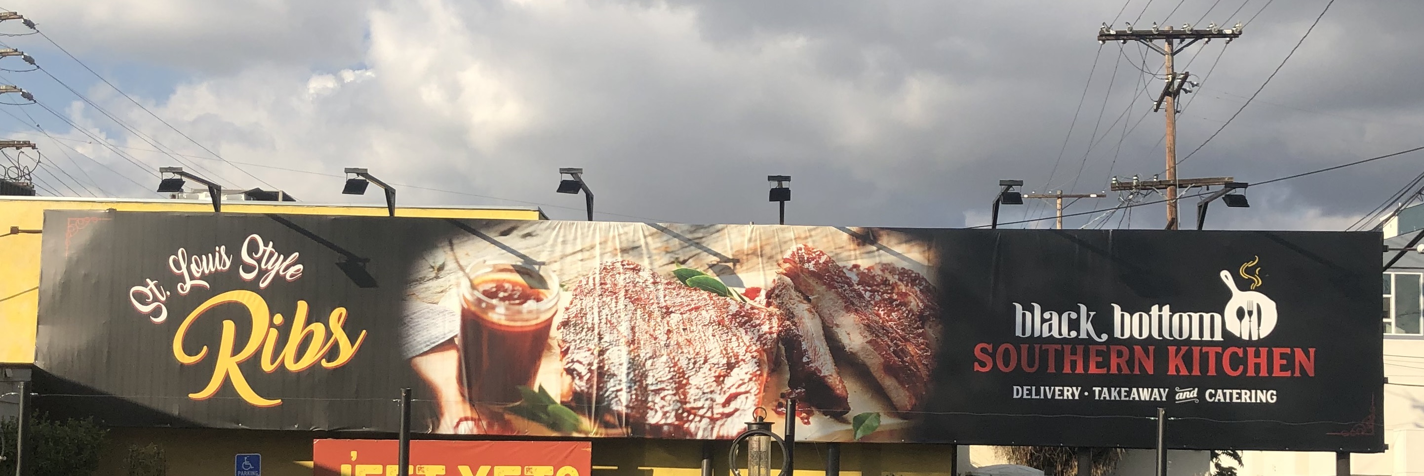 You are currently viewing Giant Banner for Black Bottom Southern Diner in North Hollywood