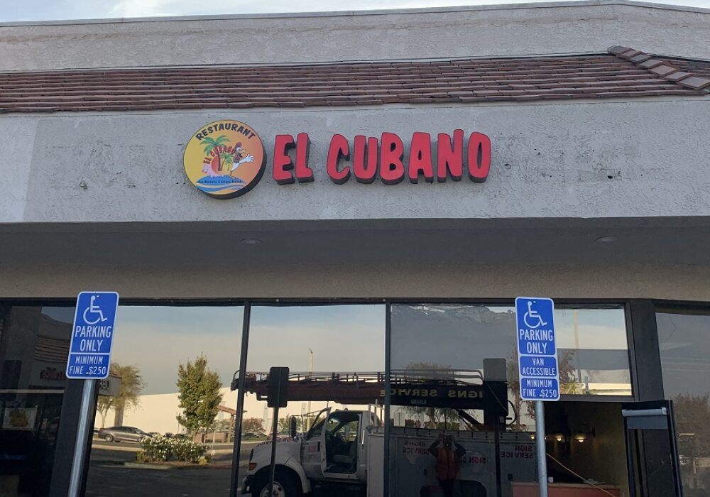 Restaurant Channel Letters for El Cubano in Valencia