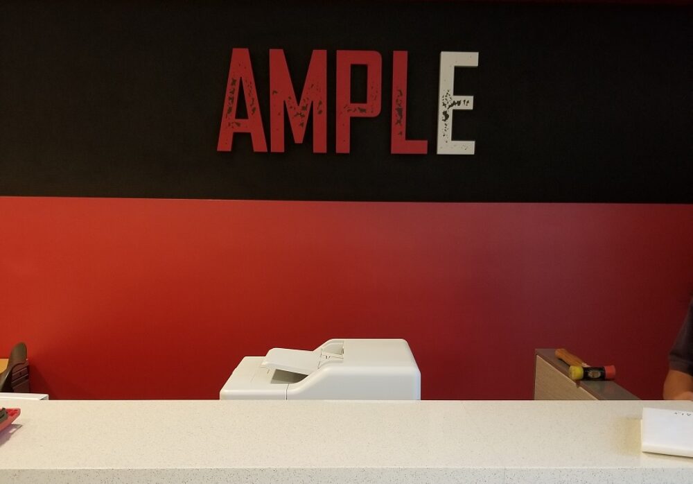 Reception Sign for Ample Entertainment in Culver City