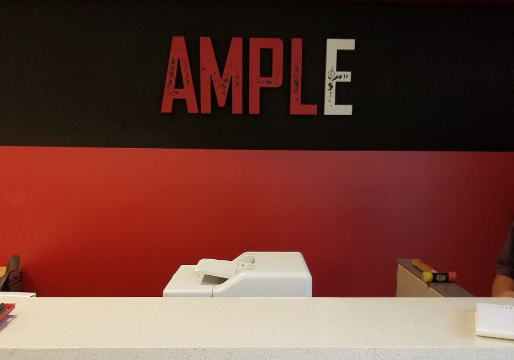 Reception Sign for Ample Entertainment in Culver City