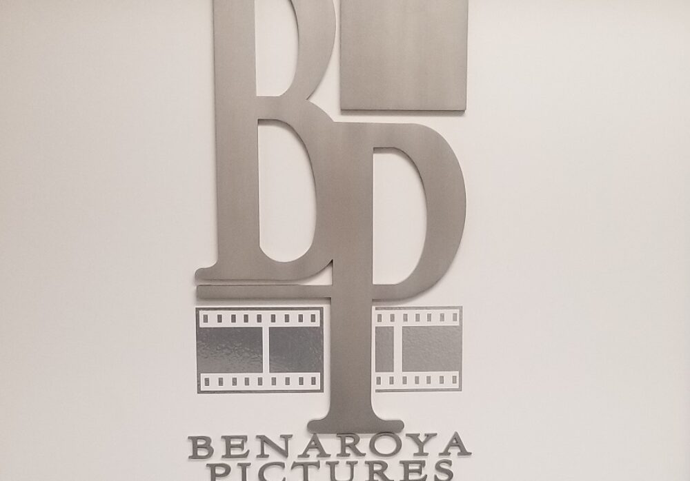 Company Lobby Sign for Benaroya Pictures in Beverly Hills
