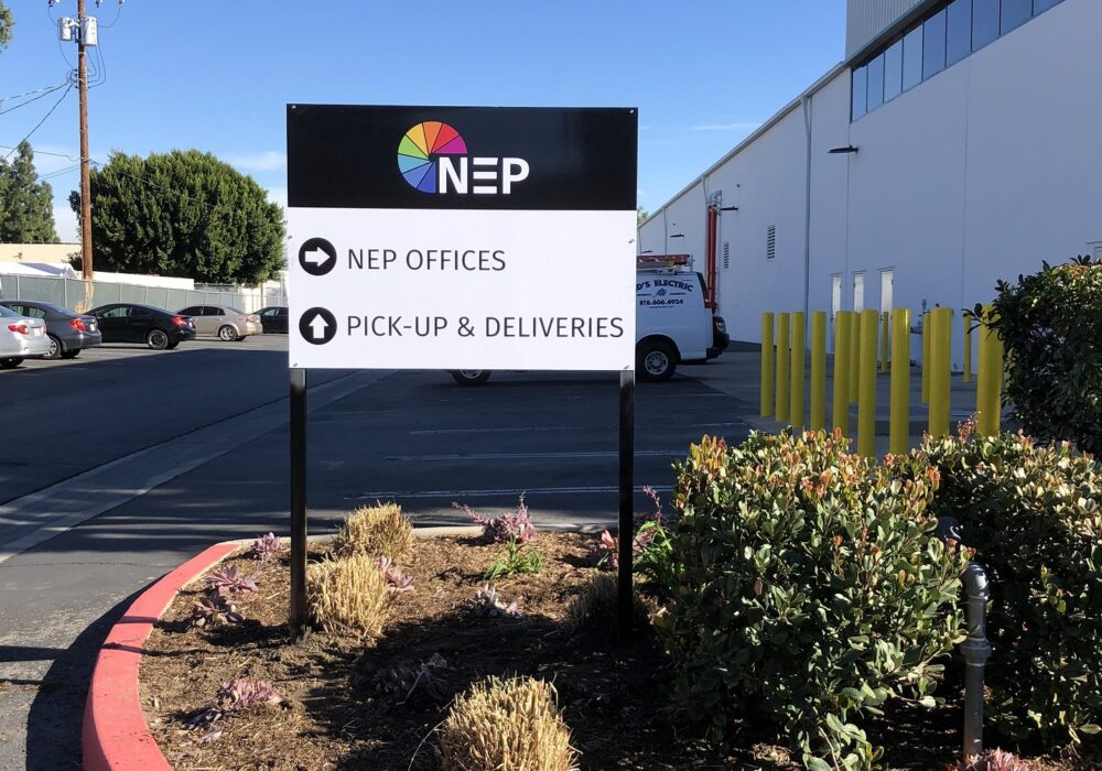 Outdoor Wayfinding Signs for Bexel in San Fernando Valley