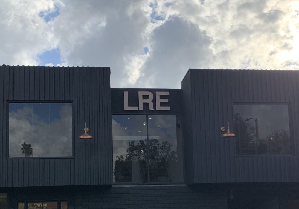 Channel Letters Building Sign for Luber Roklin Entertainment in Hollywood