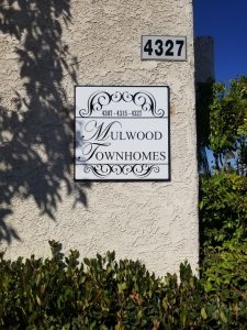 Read more about the article Custom Outdoor Sign for Mulwood Townhomes HOA in Woodland Hills