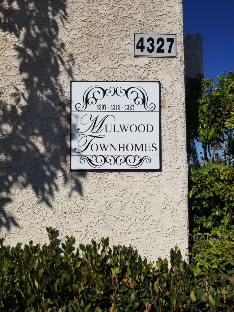 You are currently viewing Custom Outdoor Sign for Mulwood Townhomes HOA in Woodland Hills