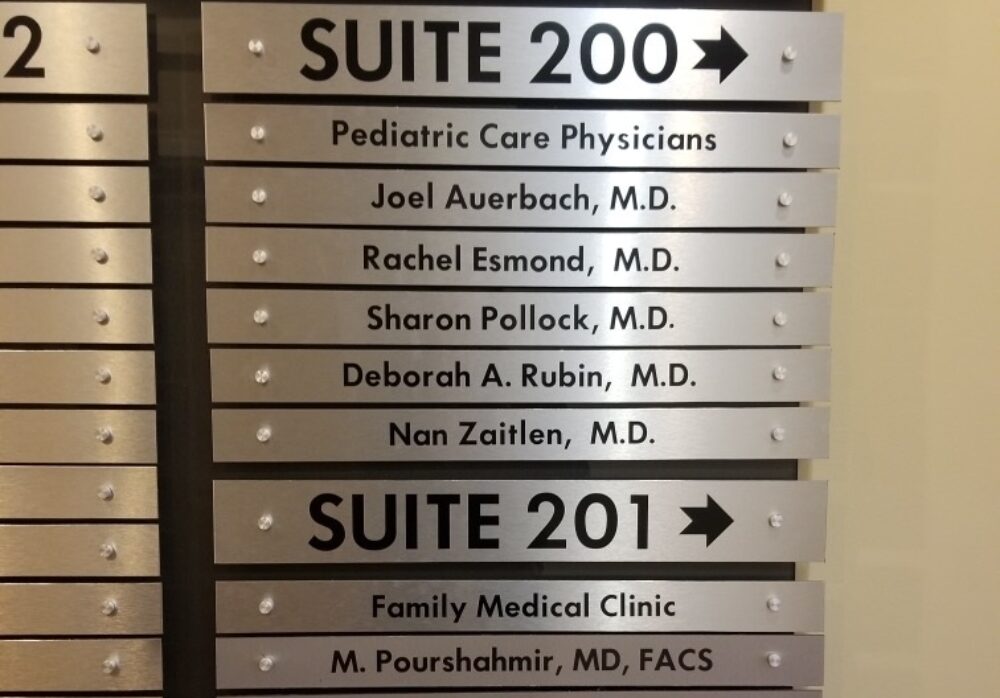Tenant Directory Sign Change Out for West Valley Medical in Encino