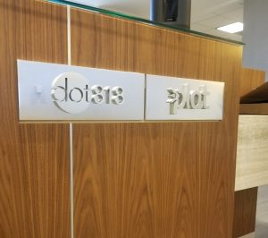 Read more about the article Metal Office Lobby Sign for Dot818 in Glendale