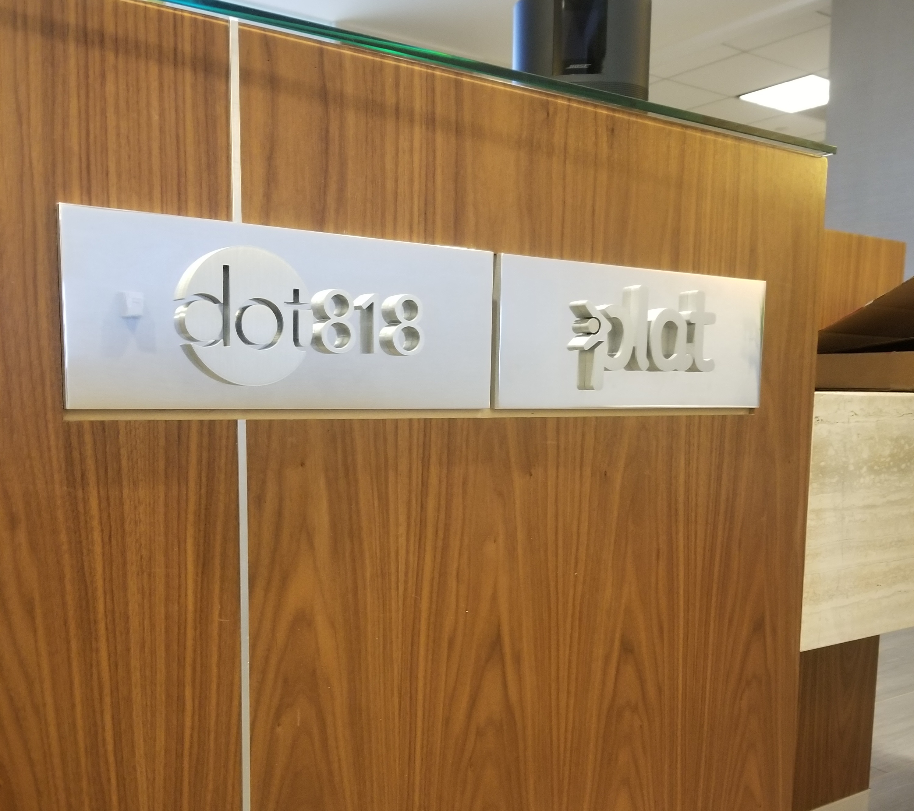You are currently viewing Metal Office Lobby Sign for Dot818 in Glendale