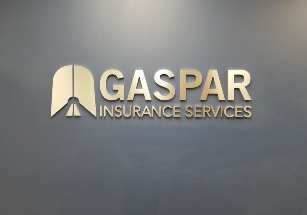 Office Lobby Sign Package for Gaspar in Simi Valley
