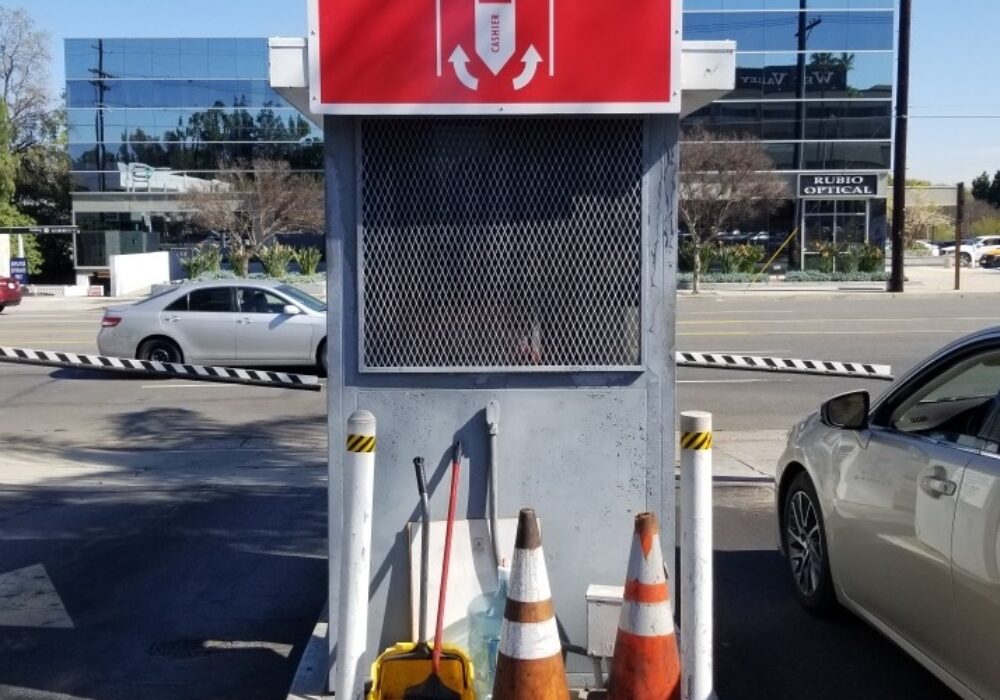 Parking Lot Exit Sign for West Valley Medical Center in Encino