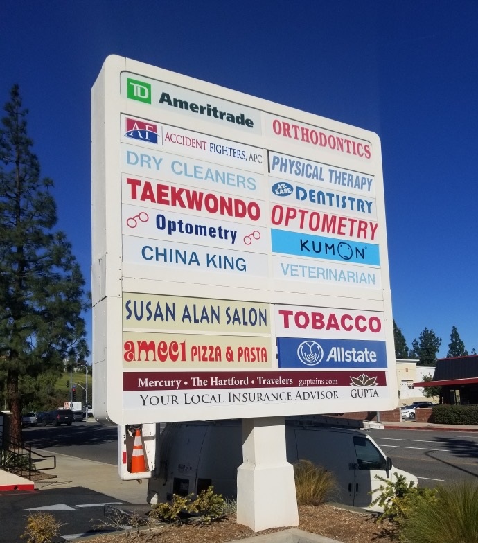 You are currently viewing Tenant Pylon Sign Insert for Accident Fighters in Northridge