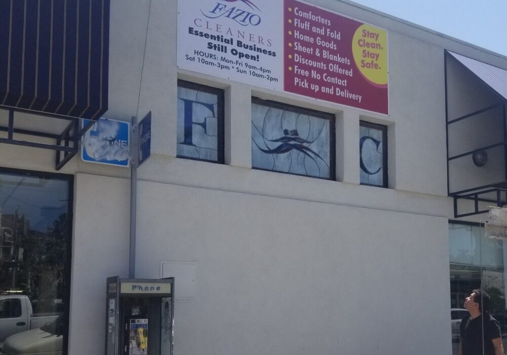 Custom Banner for Fazio Cleaners in Beverly Hills