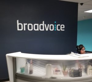 Read more about the article Tech Firm Lobby Sign for Broadvoice in Northridge