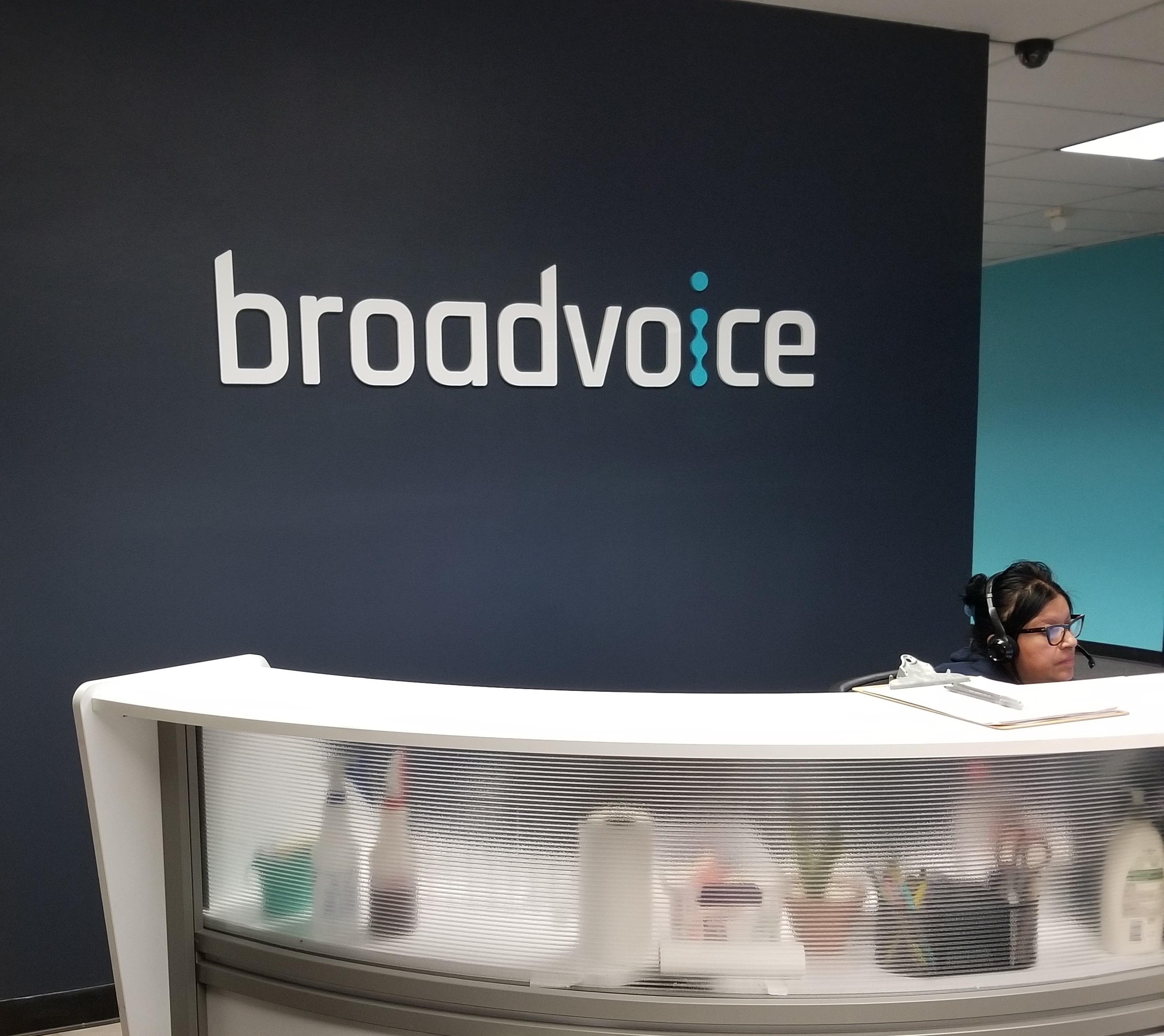 You are currently viewing Tech Firm Lobby Sign for Broadvoice in Northridge
