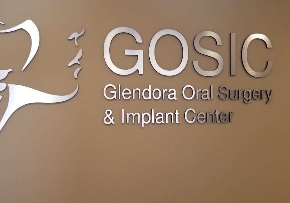 Dental Clinic Lobby Sign for Glendora Oral Surgery