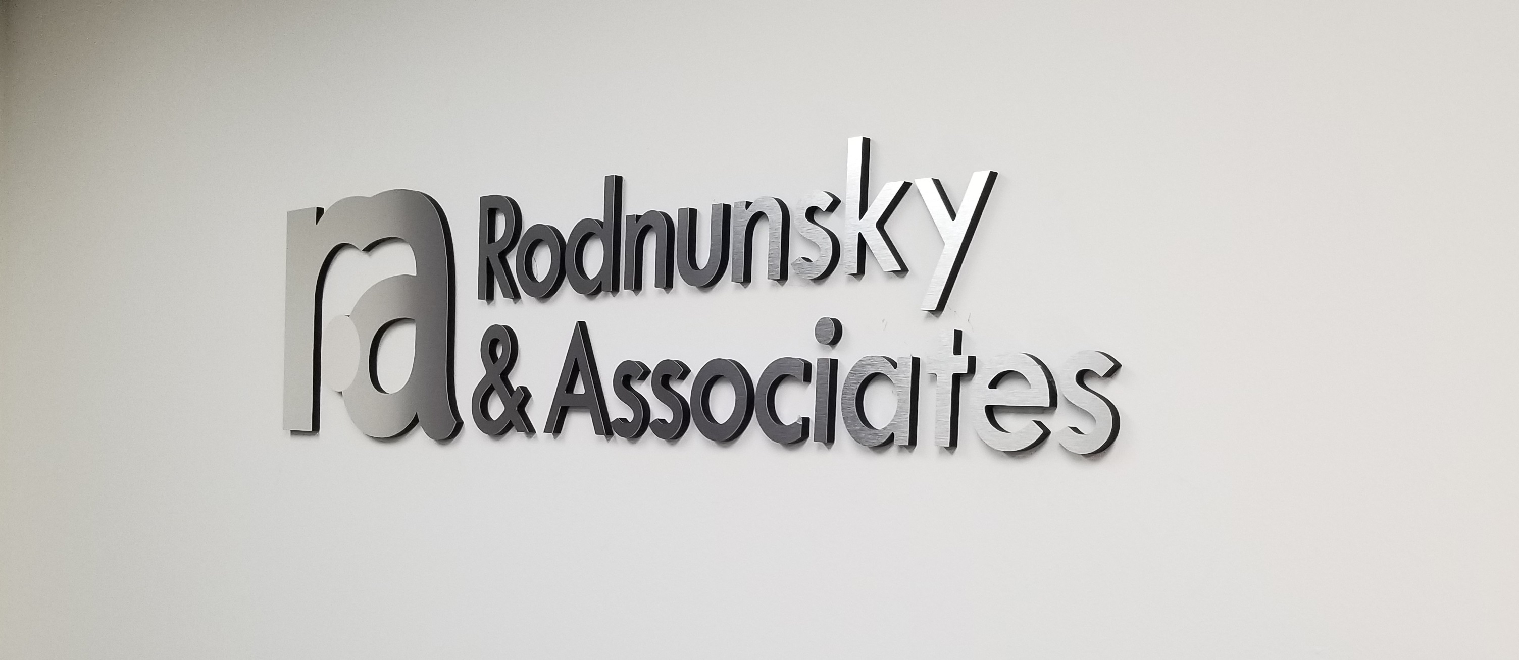 You are currently viewing Law Firm Lobby Sign for Rodnunsky and Associates in Woodland Hills