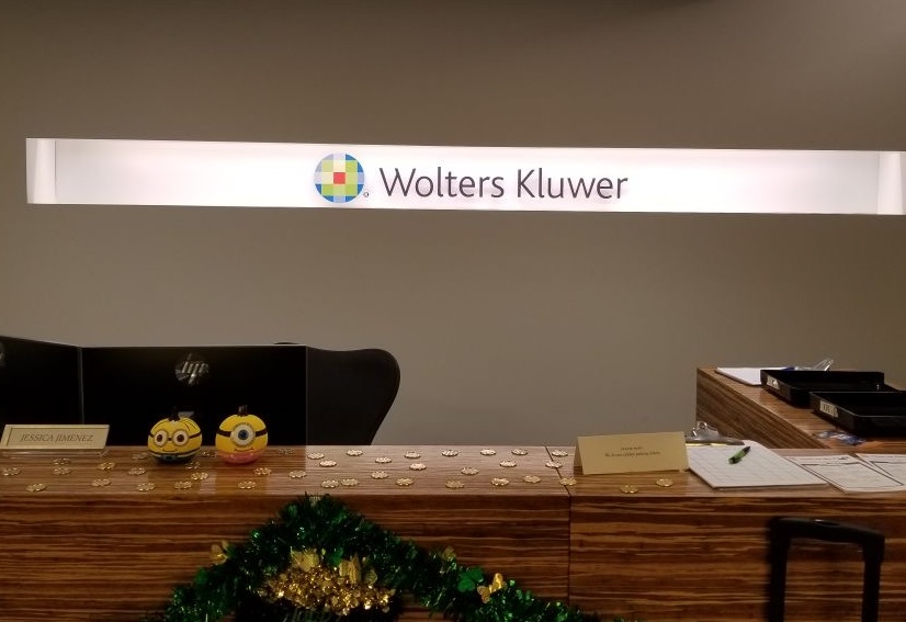 You are currently viewing Company Lobby Sign for Wolters Kluwer in Glendale