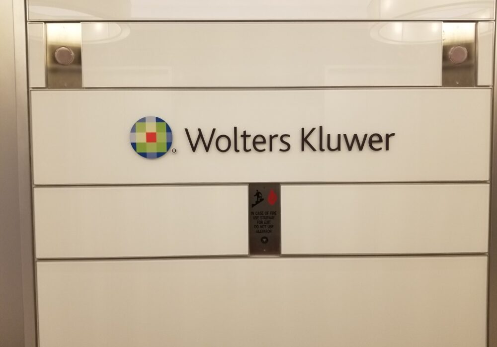 Hallway Sign for Wolters Kluwer in Glendale