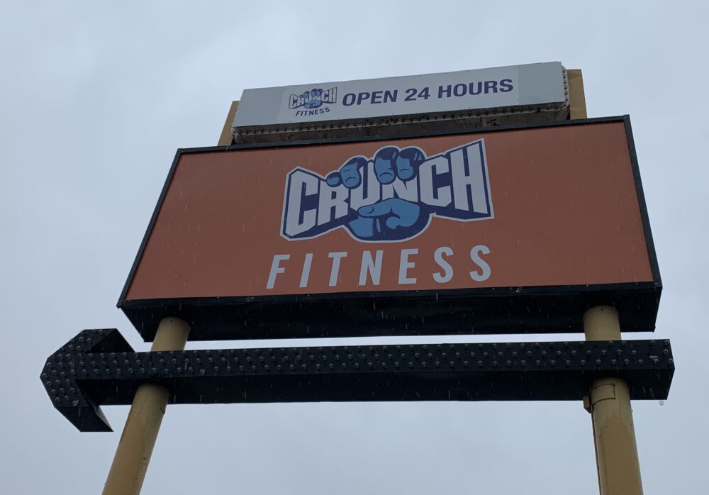Gym Pylon Sign Insert for Crunch Fitness Northridge