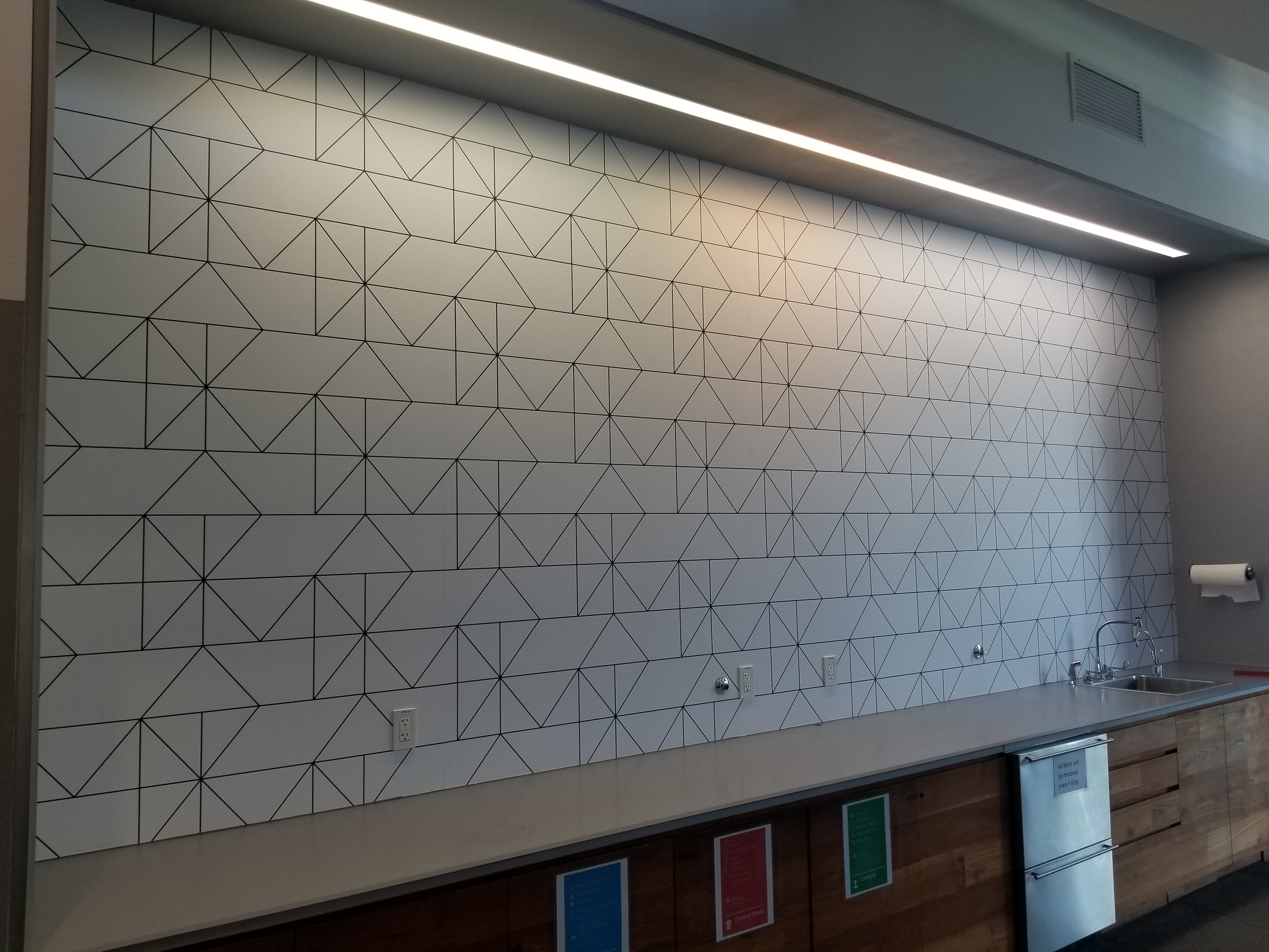 Tech firms need the right background that's conducive for the work they do, like this office wall wrap we installed for Youtube in Mountain View