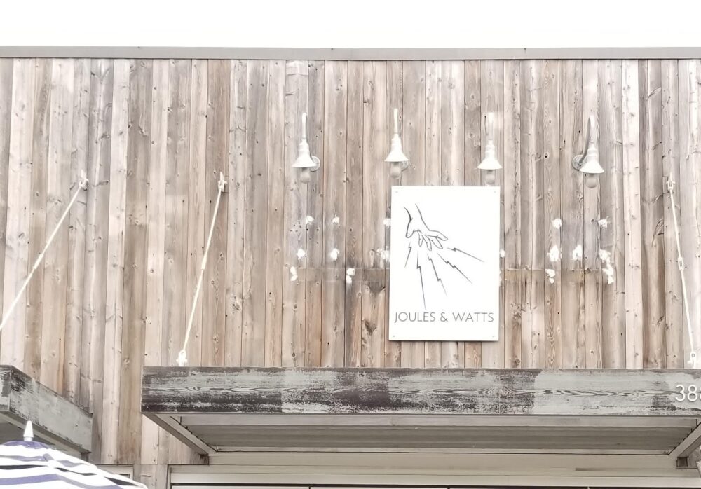 Custom Business Sign for Joules and Watt in Malibu