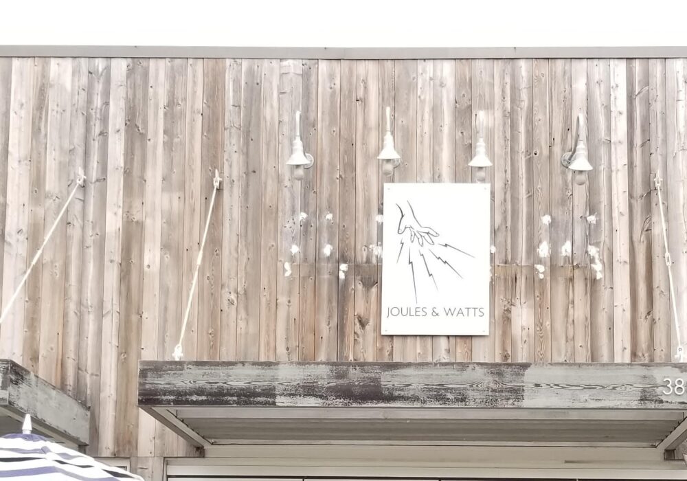 Custom Business Sign for Joules and Watt in Malibu